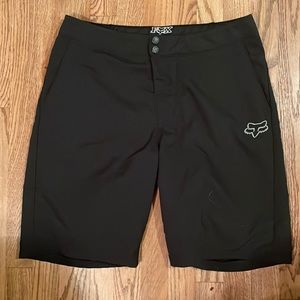 Fox Head black shorts; waist: 32